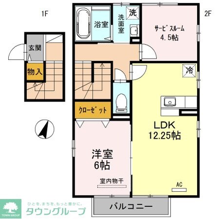 ローズコート加美の物件間取画像